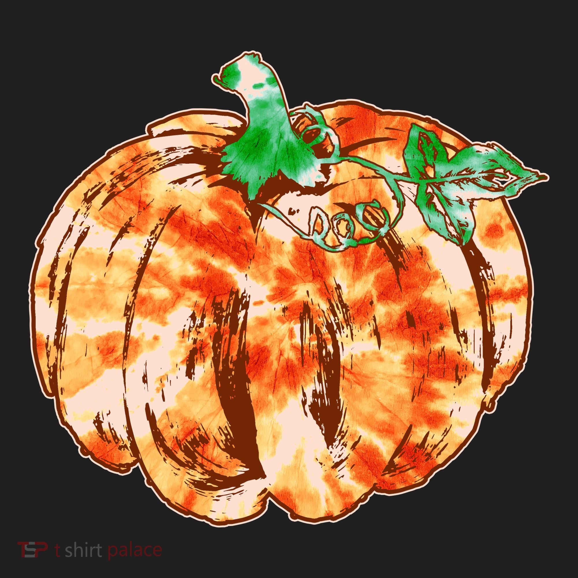 Tie Dye Fall Autumn Pumpkins Golf Towel