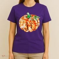 Tie Dye Fall Autumn Pumpkins T-Shirt thumb 4