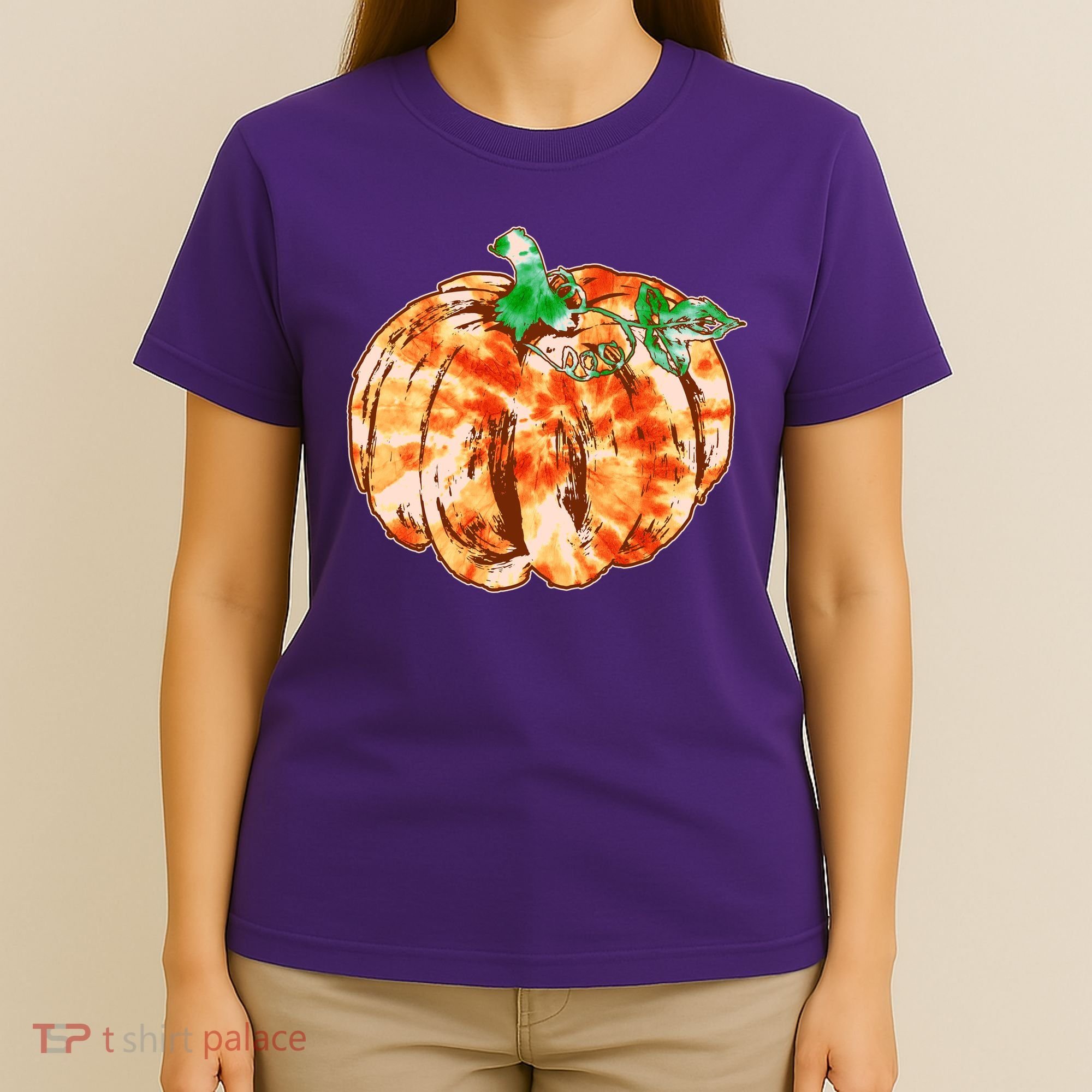 Tie Dye Fall Autumn Pumpkins T-Shirt