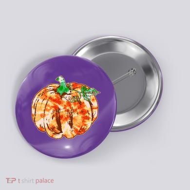 Tie Dye Fall Autumn Pumpkins Button