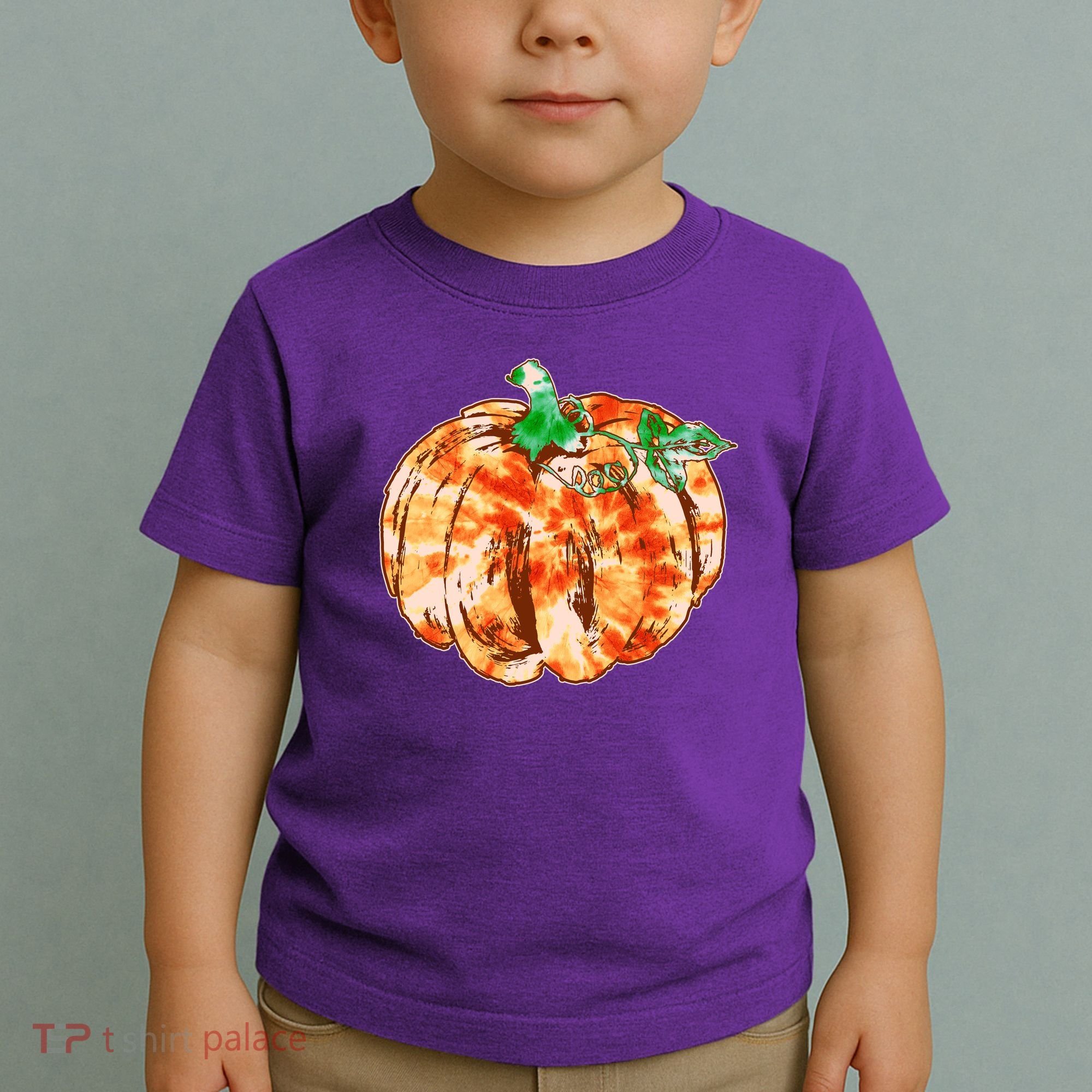 Tie Dye Fall Autumn Pumpkins Toddler T-Shirt