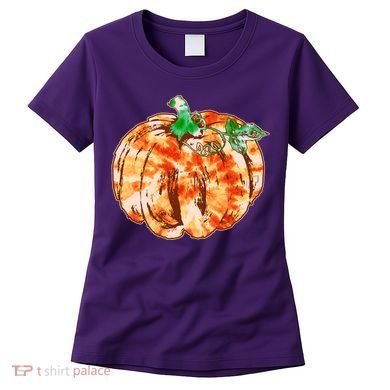 Tie Dye Fall Autumn Pumpkins Women's T-Shirt