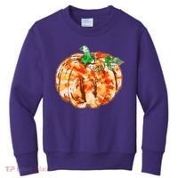 Tie Dye Fall Autumn Pumpkins Kids Sweatshirt thumb 0