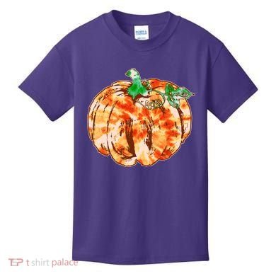 Tie Dye Fall Autumn Pumpkins Kids T-Shirt