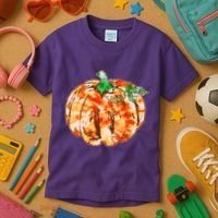 Tie Dye Fall Autumn Pumpkins Kids T-Shirt thumb 3