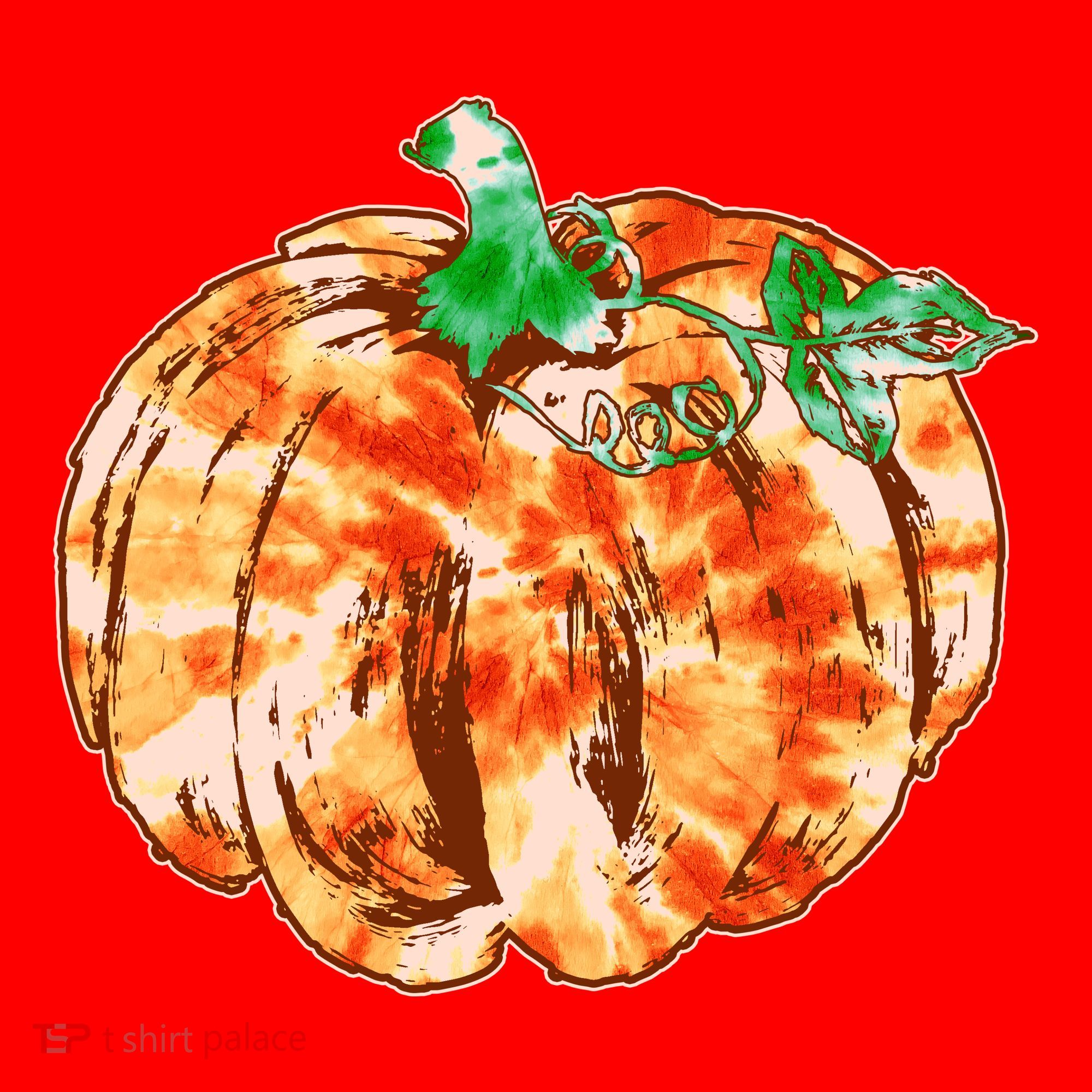 Tie Dye Fall Autumn Pumpkins Santa Hat