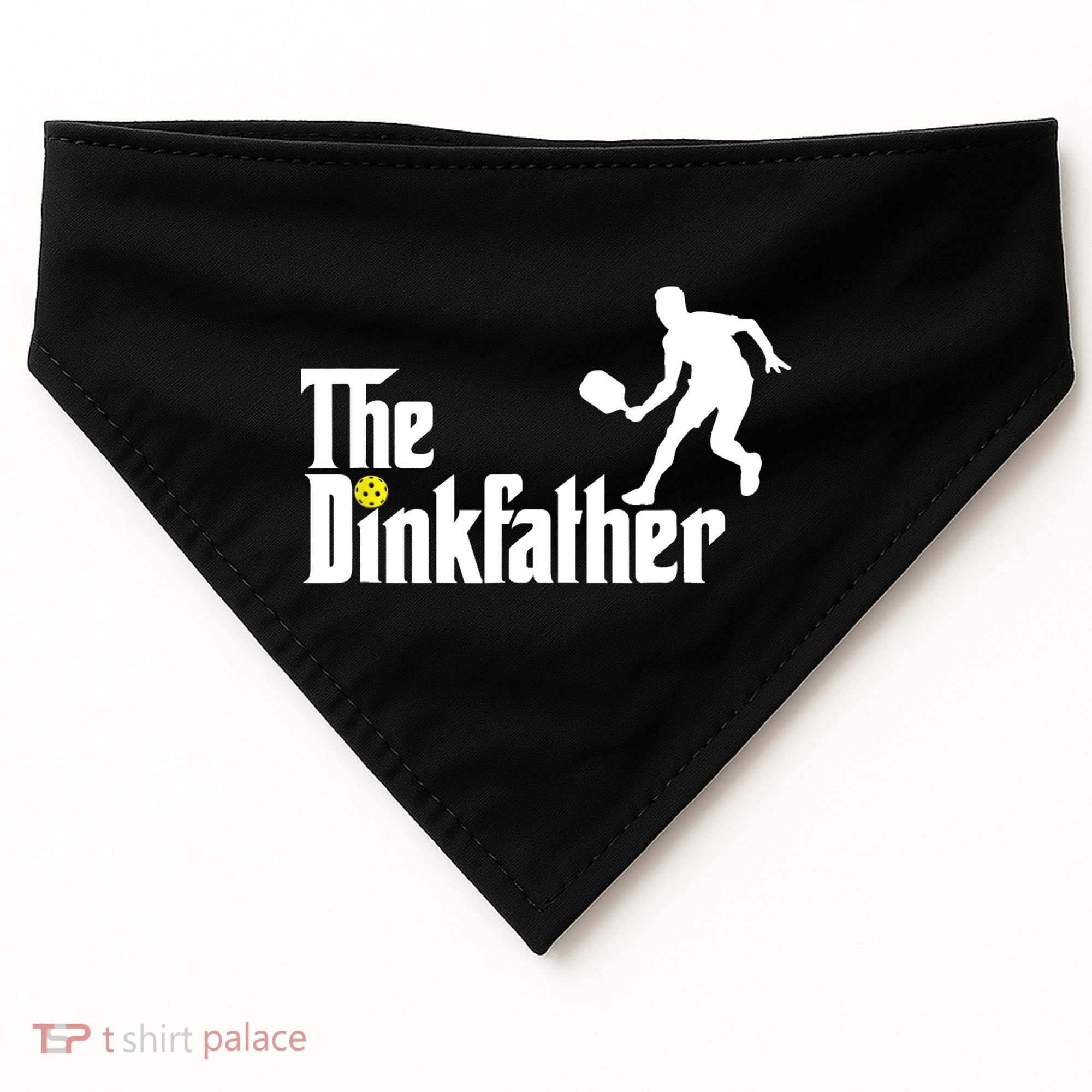 The Dink Father | Pickleball Dad | Funny Pickleball TShirt USA-Made Doggie Bandana