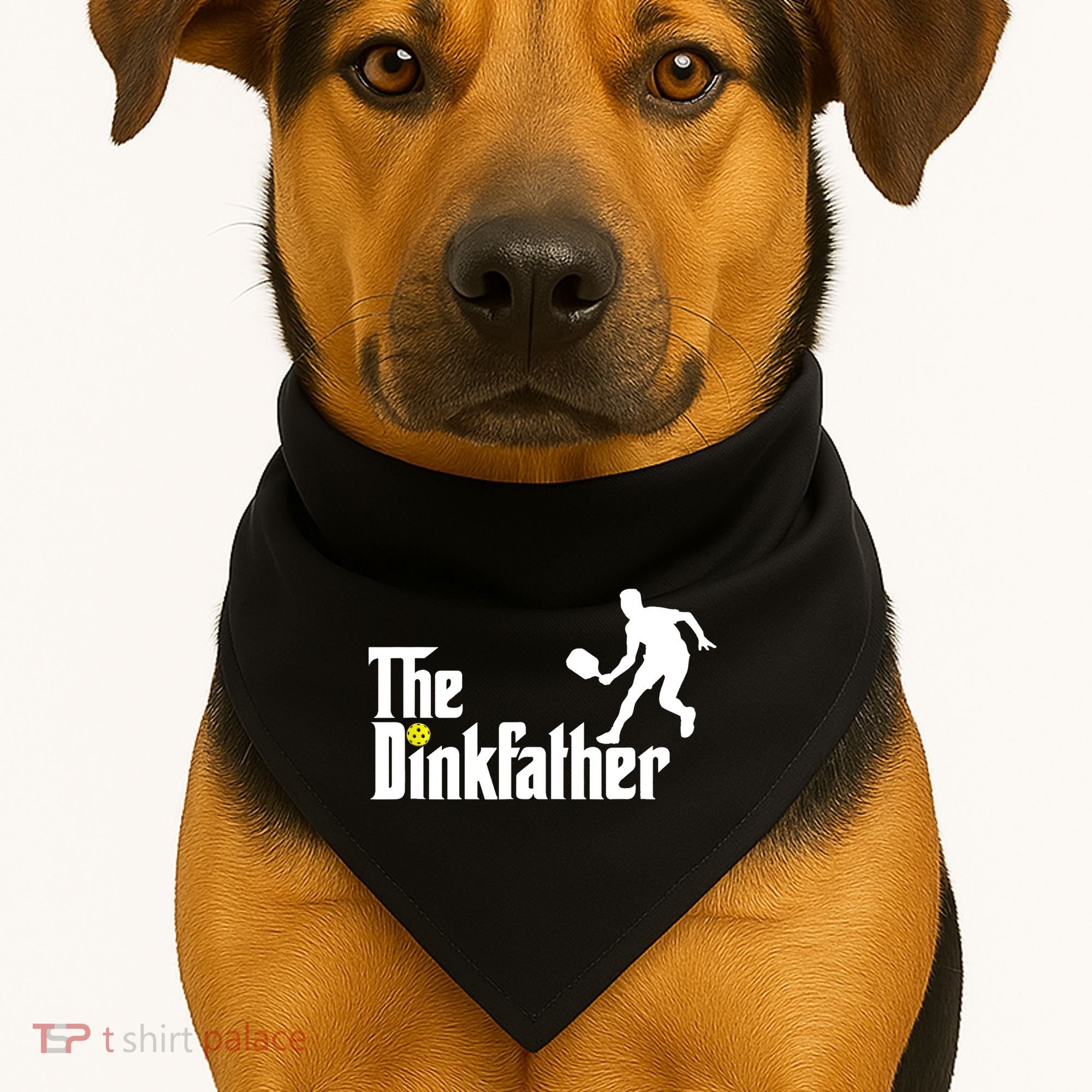 The Dink Father | Pickleball Dad | Funny Pickleball TShirt USA-Made Doggie Bandana