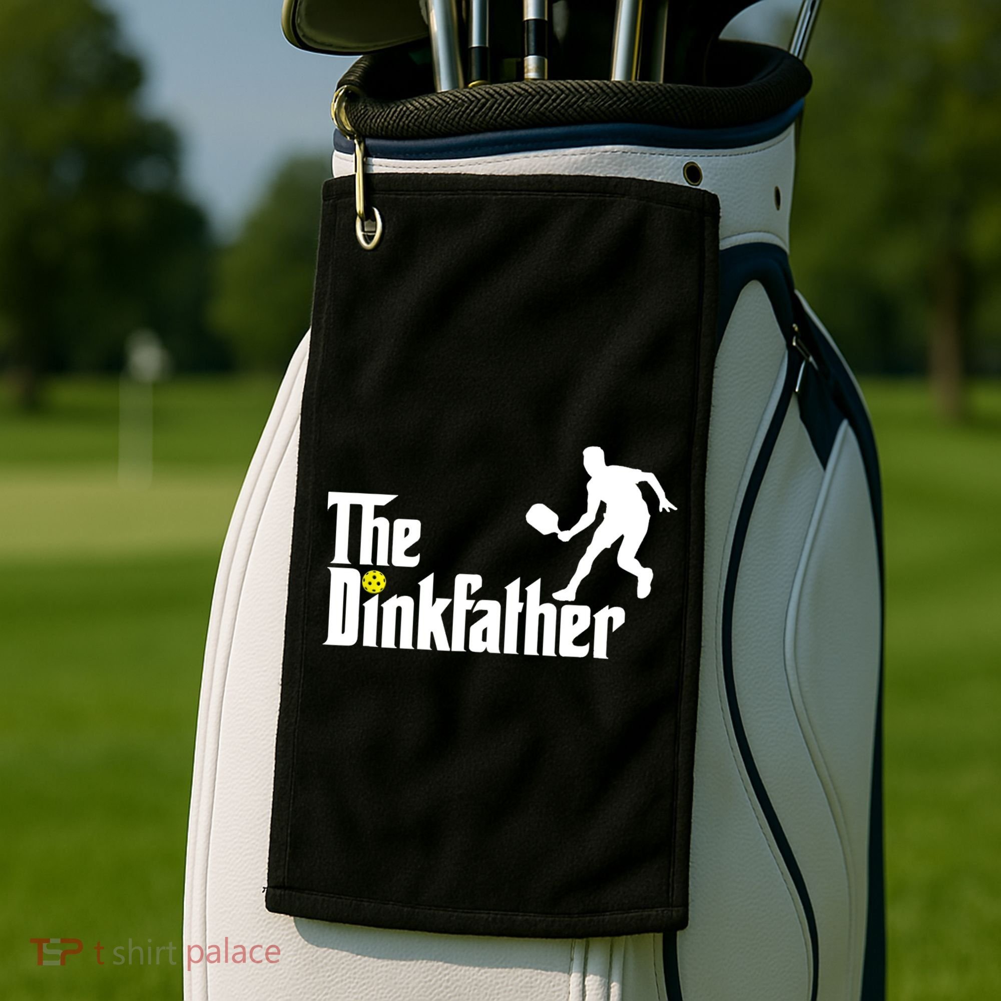 The Dink Father | Pickleball Dad | Funny Pickleball TShirt Golf Towel