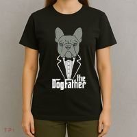 The Dogfather French Bulldog Dad Frenchie Papa Gift T T-Shirt thumb 4