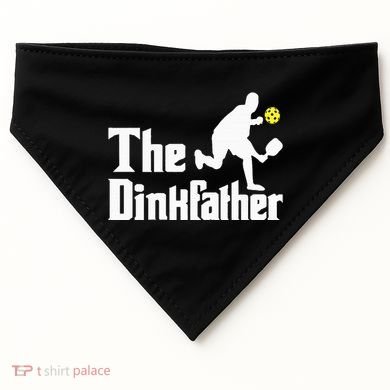 The Dinkfather Funny Pickleball Player Paddleball Lover USA-Made Doggie Bandana