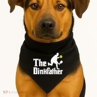The Dinkfather Funny Pickleball Player Paddleball Lover USA-Made Doggie Bandana thumb 1