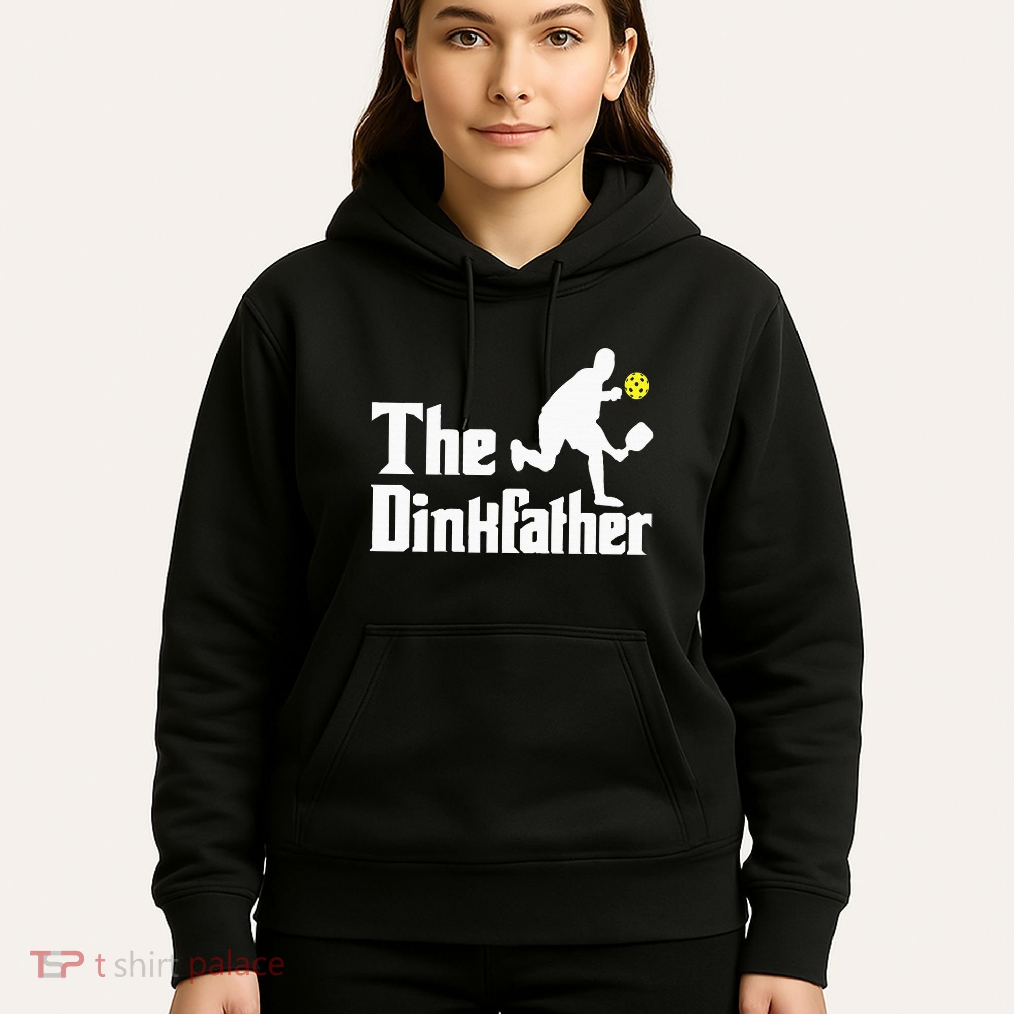 The Dinkfather Funny Pickleball Player Paddleball Lover Hoodie