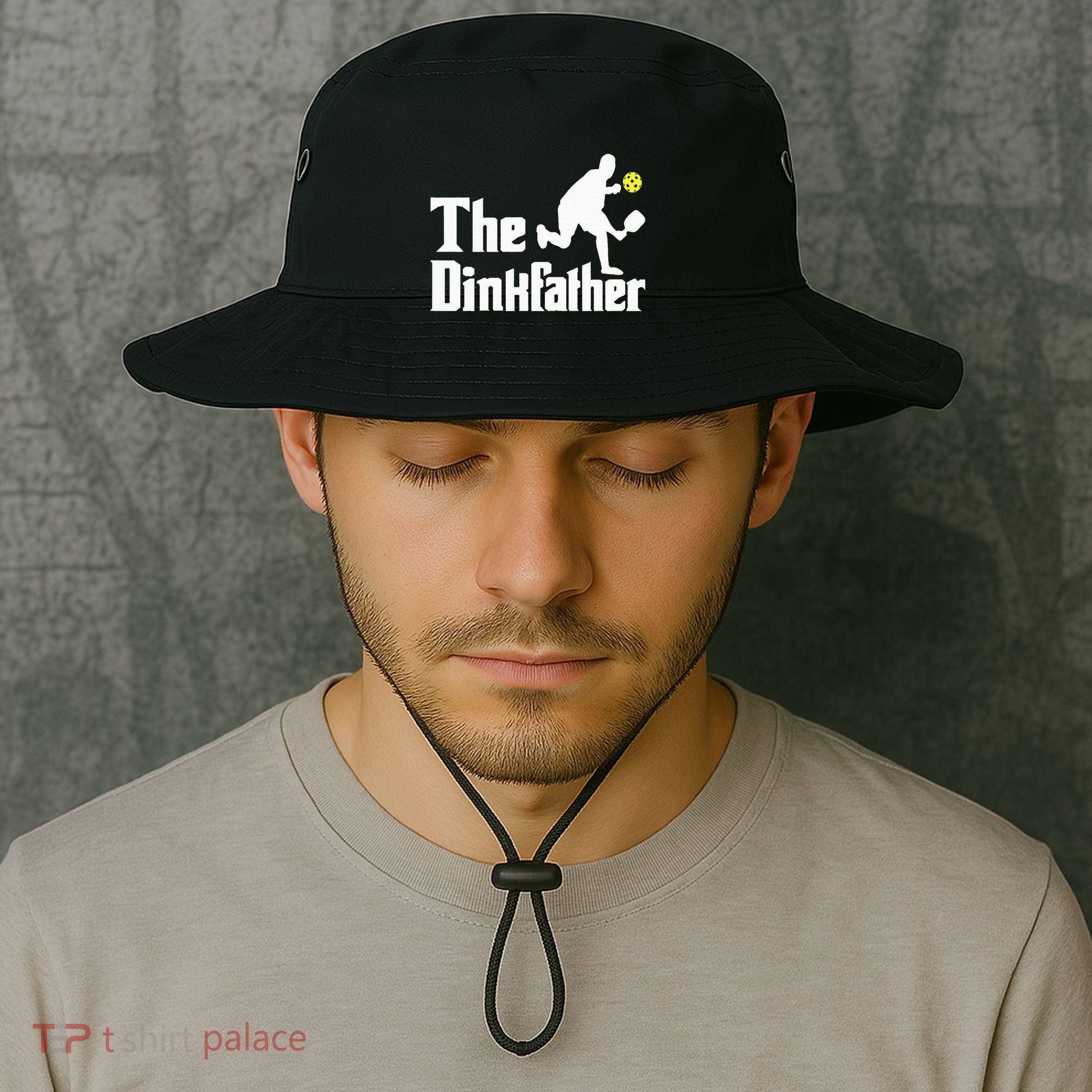 The Dinkfather Funny Pickleball Player Paddleball Lover Bucket Hat