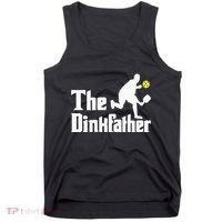 The Dinkfather Funny Pickleball Player Paddleball Lover Tank Top thumb 0