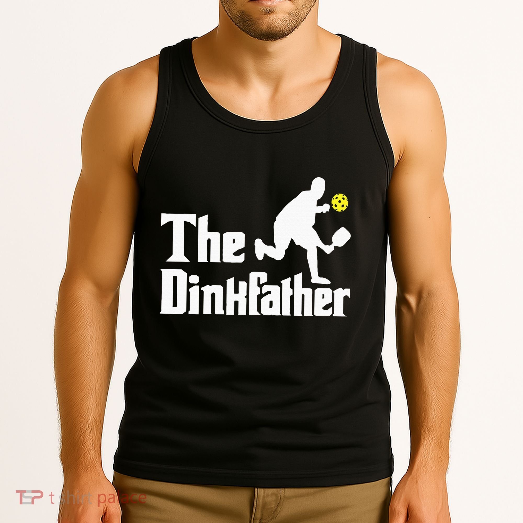 The Dinkfather Funny Pickleball Player Paddleball Lover Tank Top