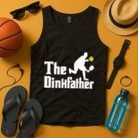 The Dinkfather Funny Pickleball Player Paddleball Lover Tank Top thumb 4