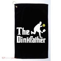The Dinkfather Funny Pickleball Player Paddleball Lover Golf Towel thumb 0