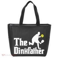 The Dinkfather Funny Pickleball Player Paddleball Lover Tote Bag thumb 0