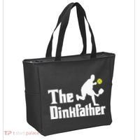The Dinkfather Funny Pickleball Player Paddleball Lover Tote Bag thumb 2