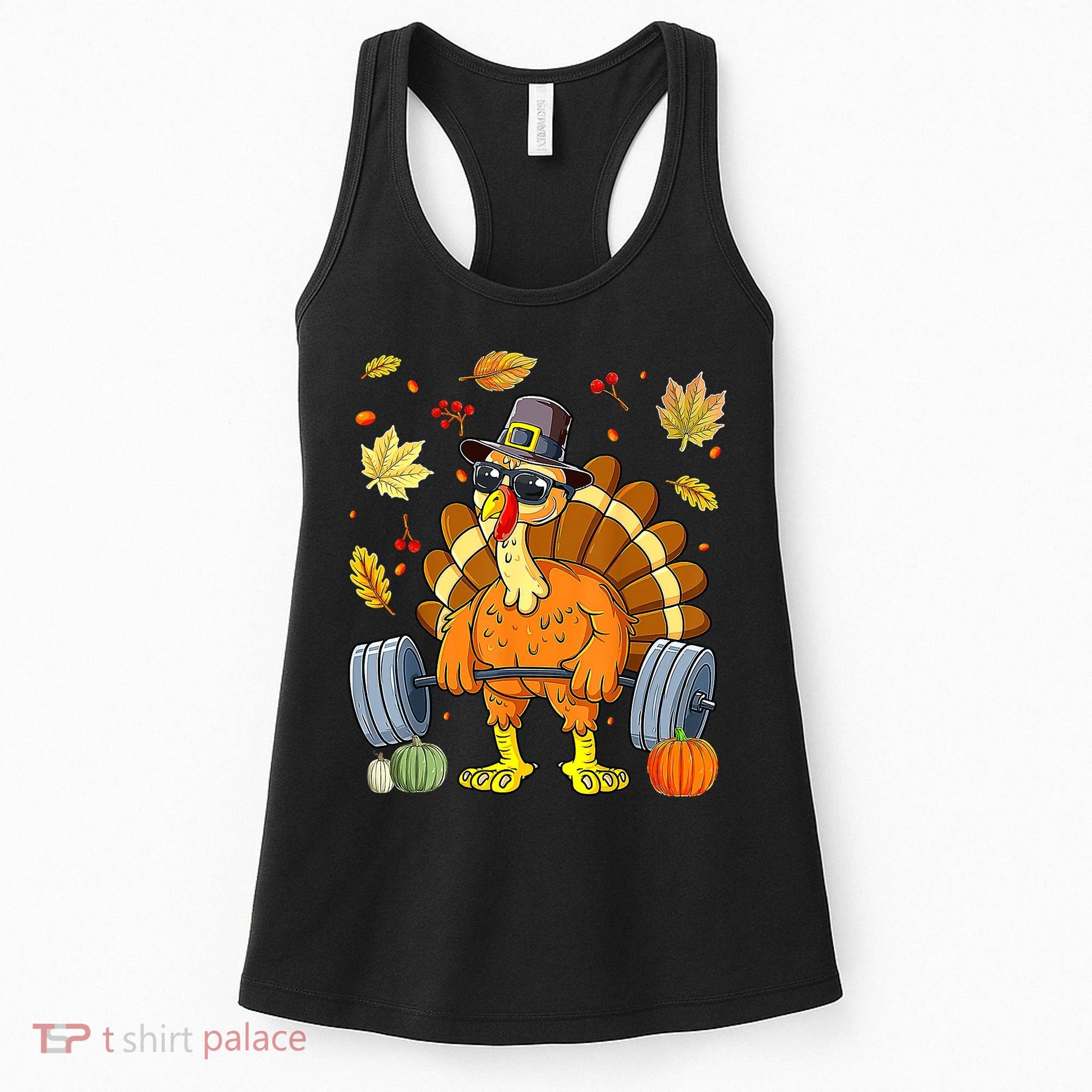 Turkey Deadlift Fitness Weightlifting Thanksgiving Day Women's Tank Top