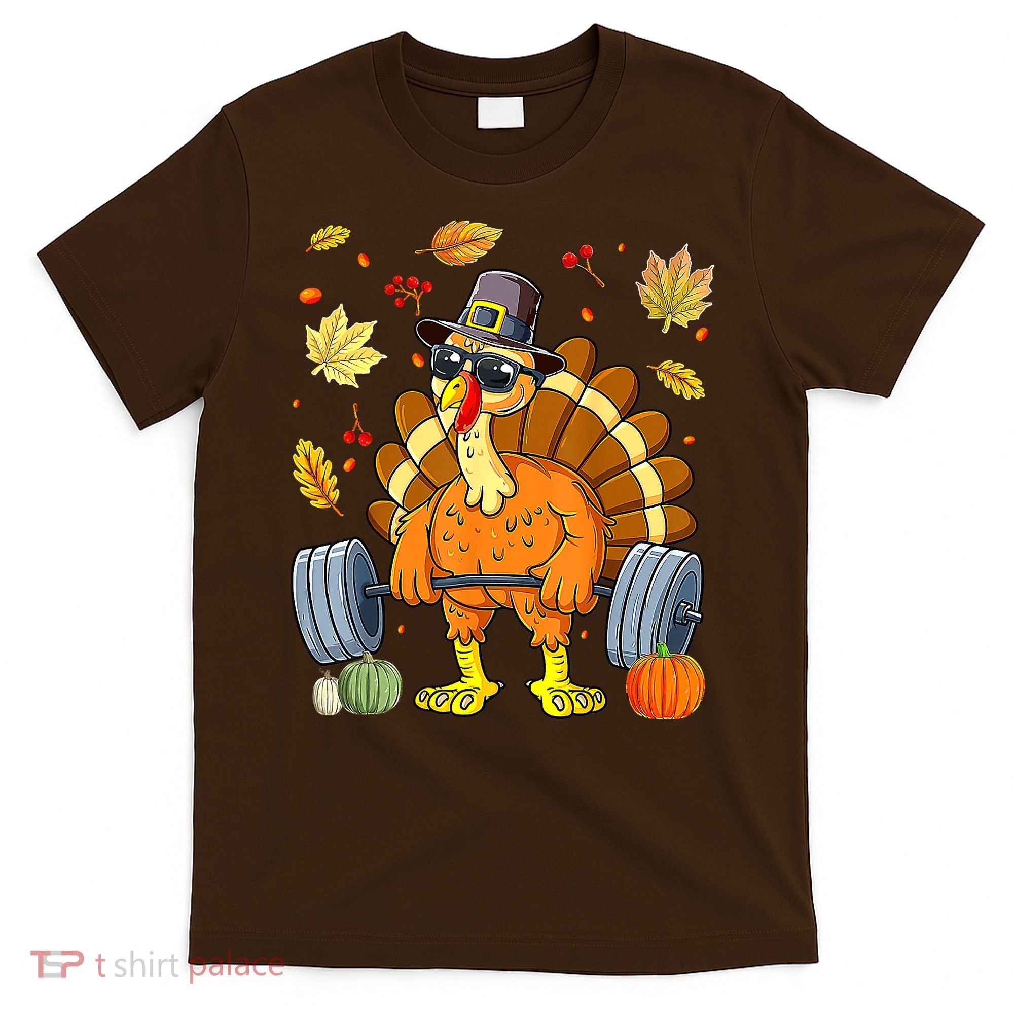 Turkey Deadlift Fitness Weightlifting Thanksgiving Day T-Shirt