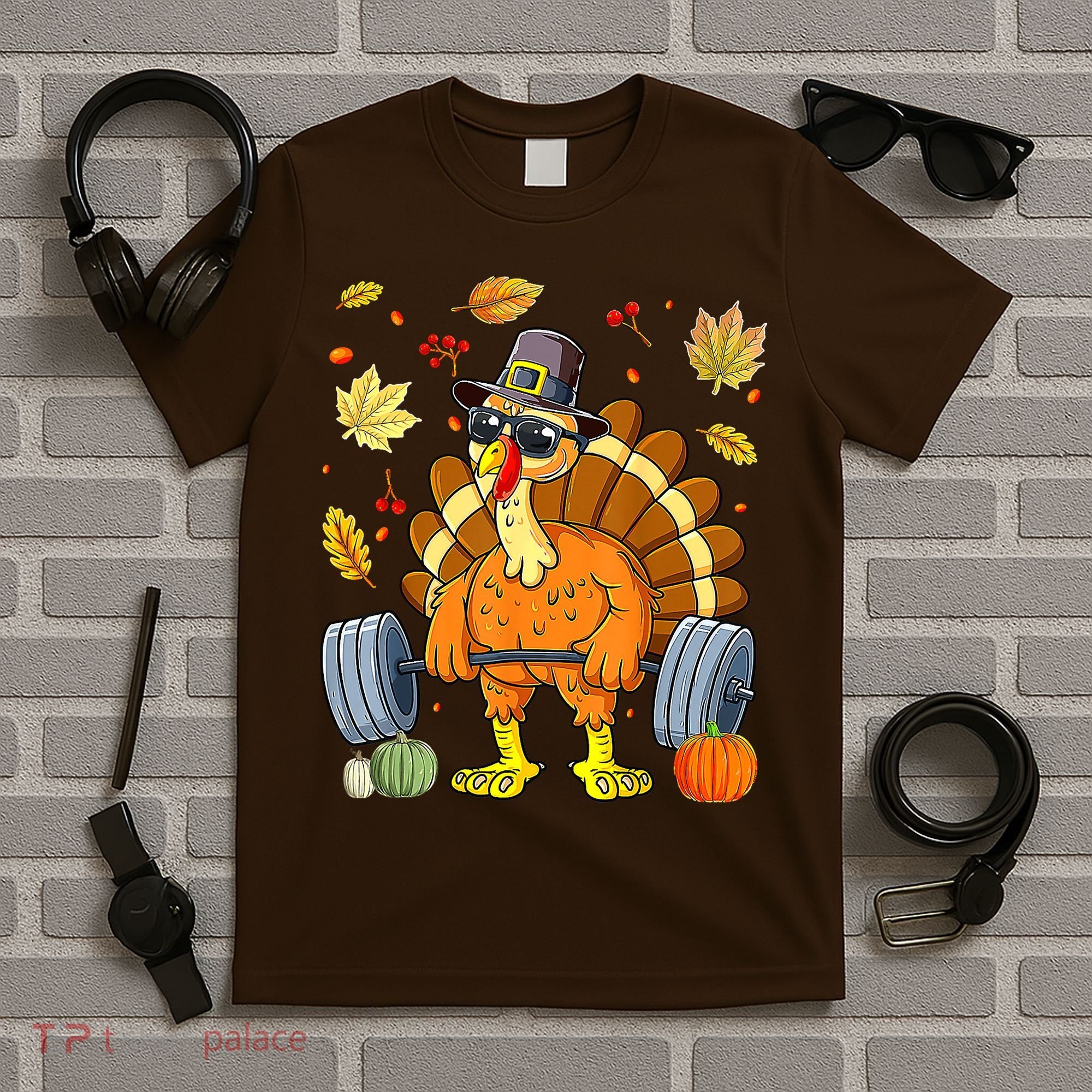 Turkey Deadlift Fitness Weightlifting Thanksgiving Day T-Shirt