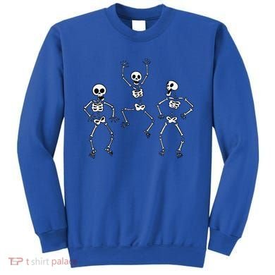 Three Dancing Funny Skeletons Halloween Sweatshirt