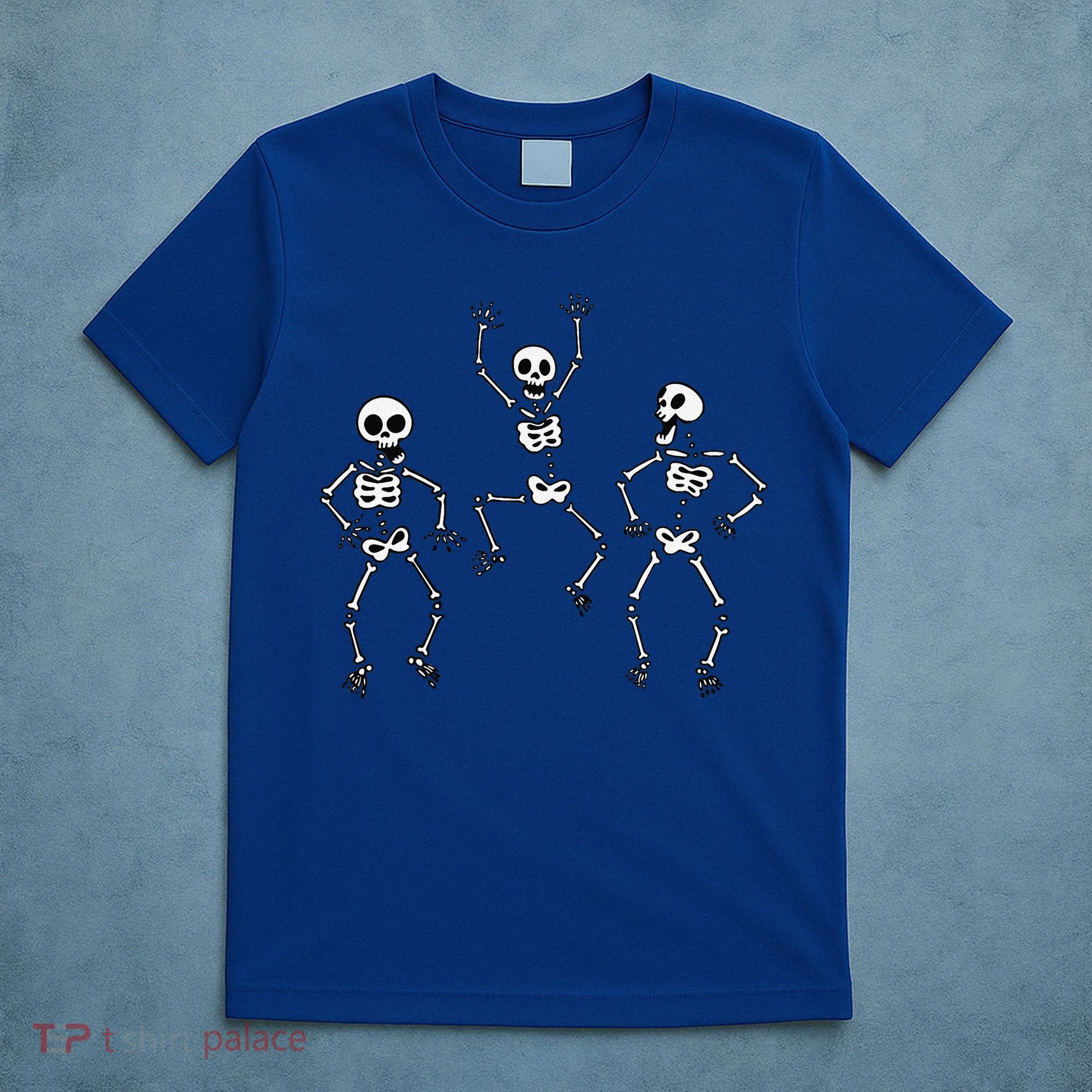 Three Dancing Funny Skeletons Halloween T-Shirt