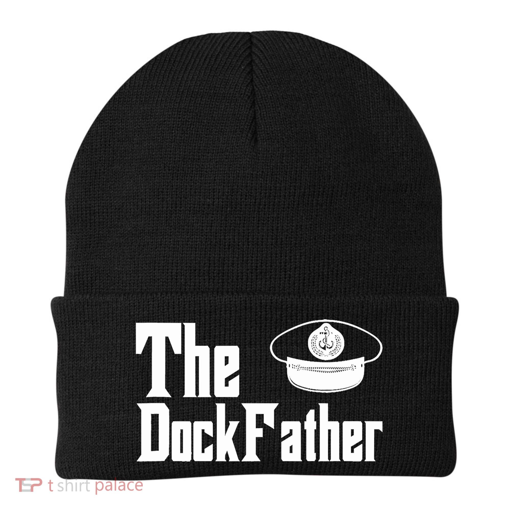 The Dock Father Captain Of The Boat Dad Funny Fathers Day Beanie