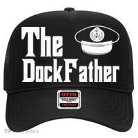 The Dock Father Captain Of The Boat Dad Funny Fathers Day Hat thumb 0