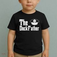 The Dock Father Captain Of The Boat Dad Funny Fathers Day Toddler T-Shirt thumb 2