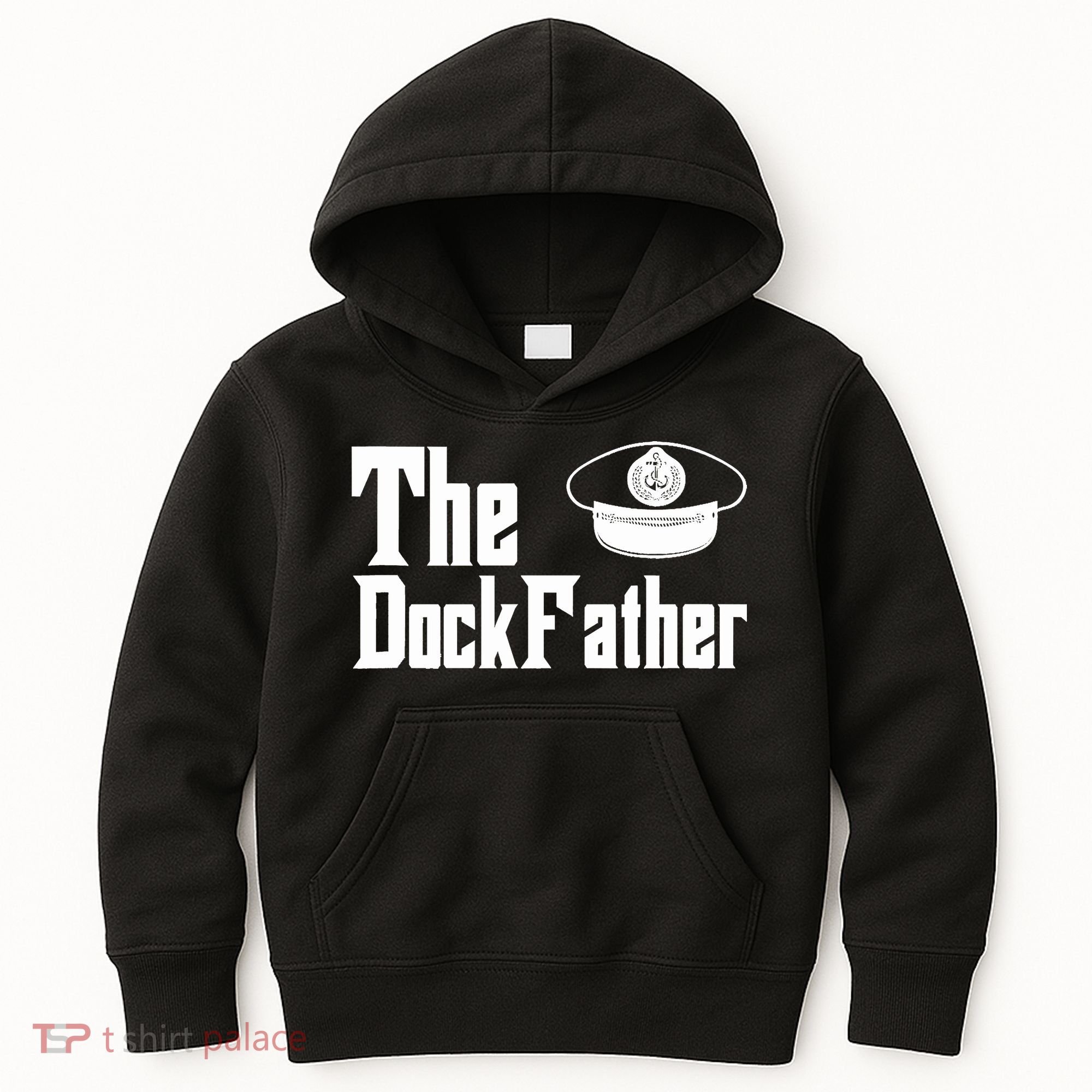 The Dock Father Captain Of The Boat Dad Funny Fathers Day Kids Hoodie