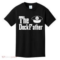 The Dock Father Captain Of The Boat Dad Funny Fathers Day Kids T-Shirt thumb 0