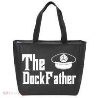 The Dock Father Captain Of The Boat Dad Funny Fathers Day Tote Bag thumb 0