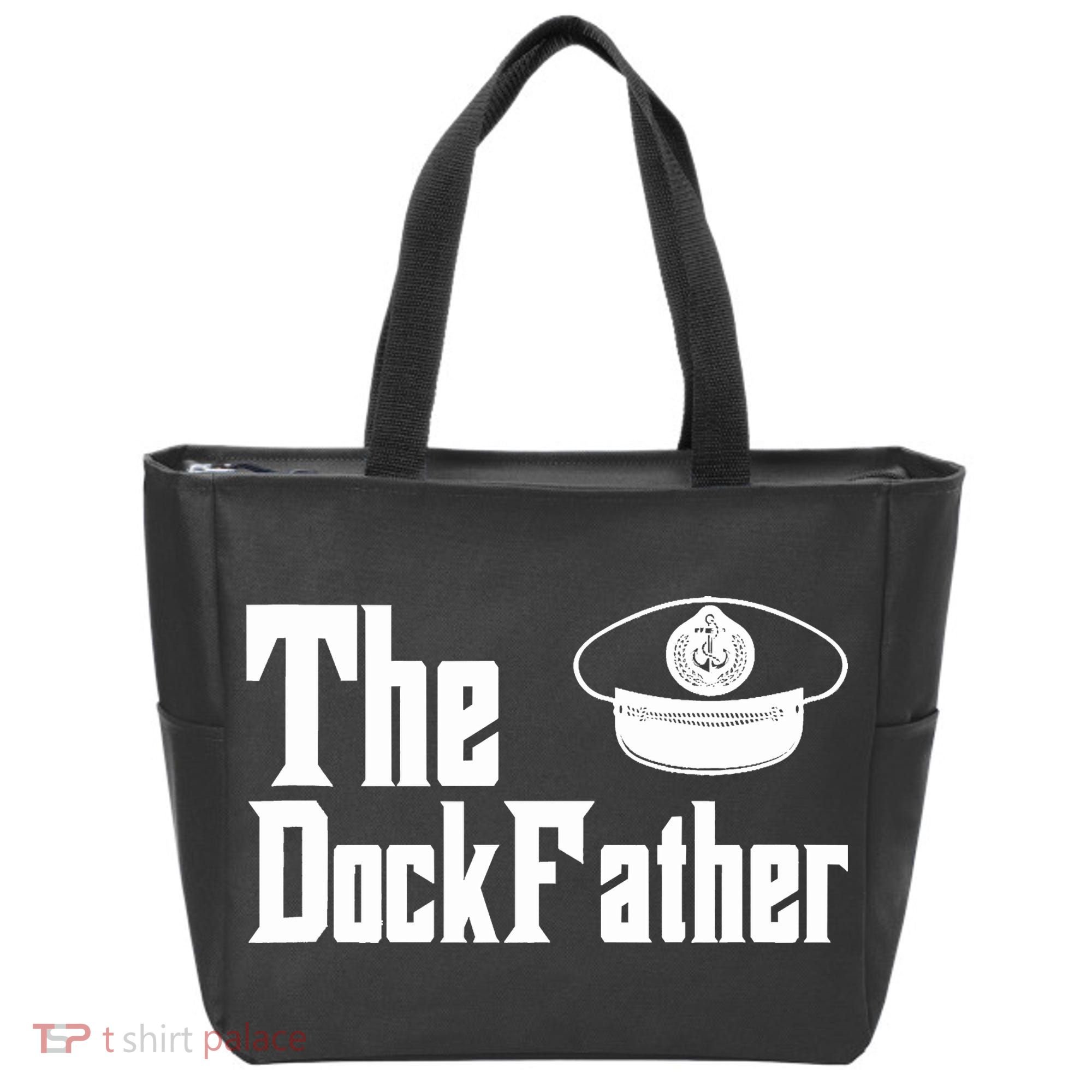 The Dock Father Captain Of The Boat Dad Funny Fathers Day Tote Bag