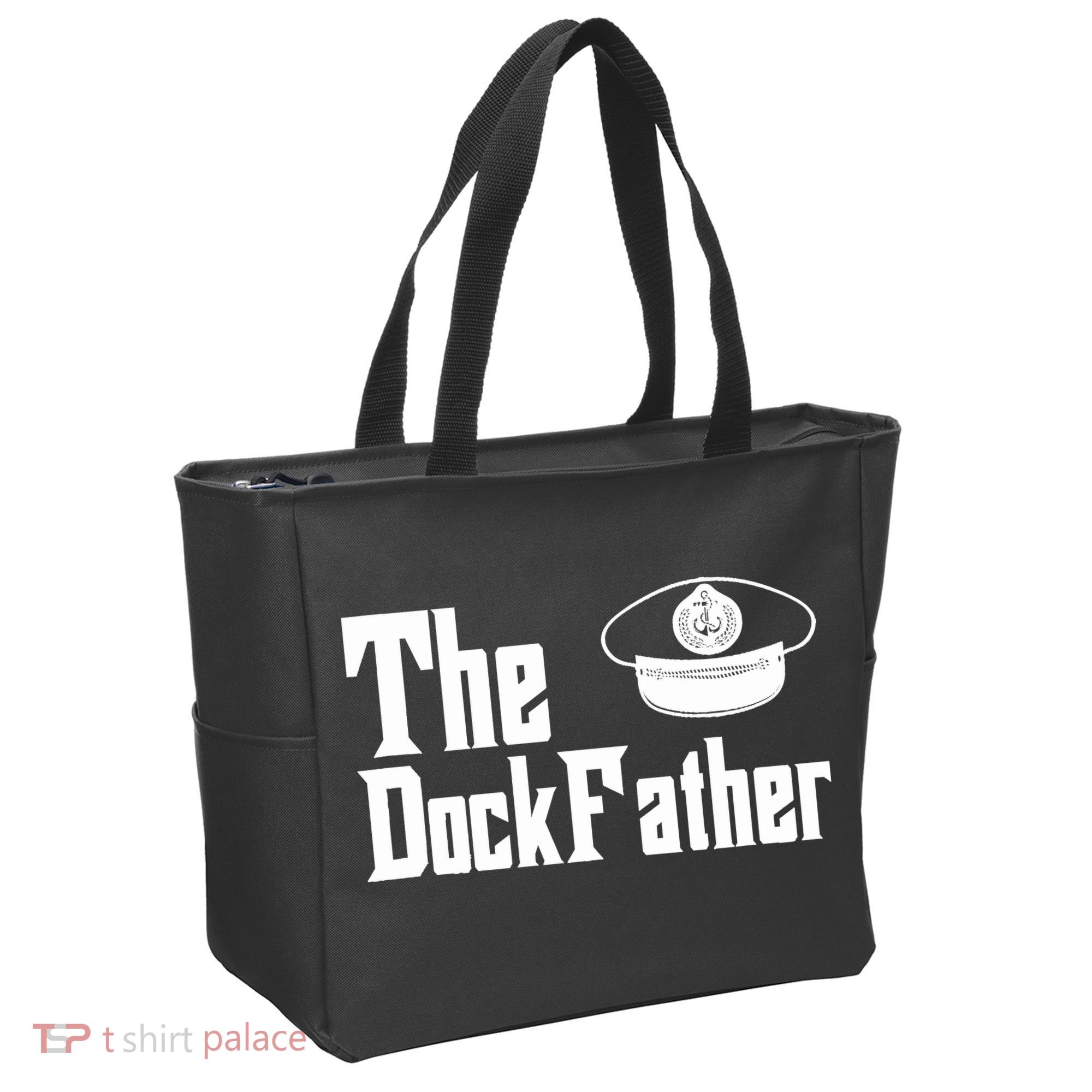 The Dock Father Captain Of The Boat Dad Funny Fathers Day Tote Bag