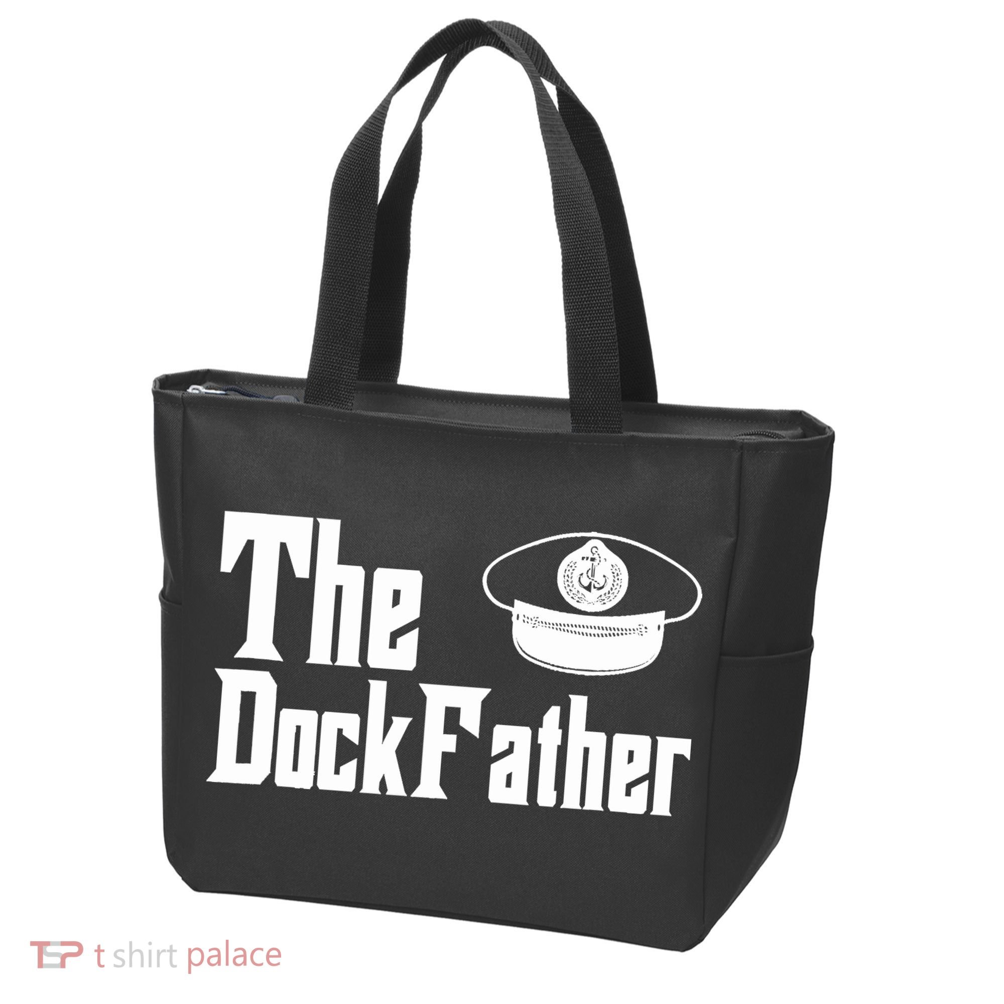 The Dock Father Captain Of The Boat Dad Funny Fathers Day Tote Bag