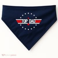 Top Dad Father's Day Airplane Pilot USA-Made Doggie Bandana thumb 0