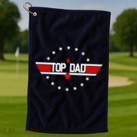 Top Dad Father's Day Airplane Pilot Golf Towel thumb 1