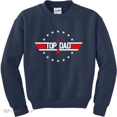 Top Dad Father's Day Airplane Pilot Kids Sweatshirt