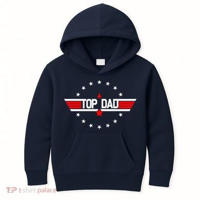 Top Dad Father's Day Airplane Pilot Kids Hoodie