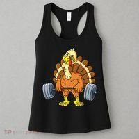 Turkey Deadlift Funny Thanksgiving Day Fitness Weightlifting Women's Tank Top thumb 3