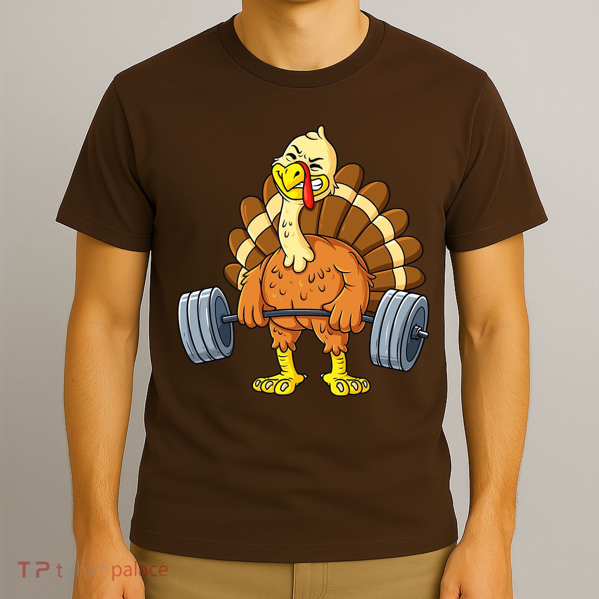 Turkey Deadlift Funny Thanksgiving Day Fitness Weightlifting T-Shirt