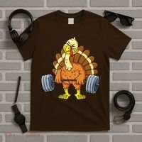 Turkey Deadlift Funny Thanksgiving Day Fitness Weightlifting T-Shirt thumb 5