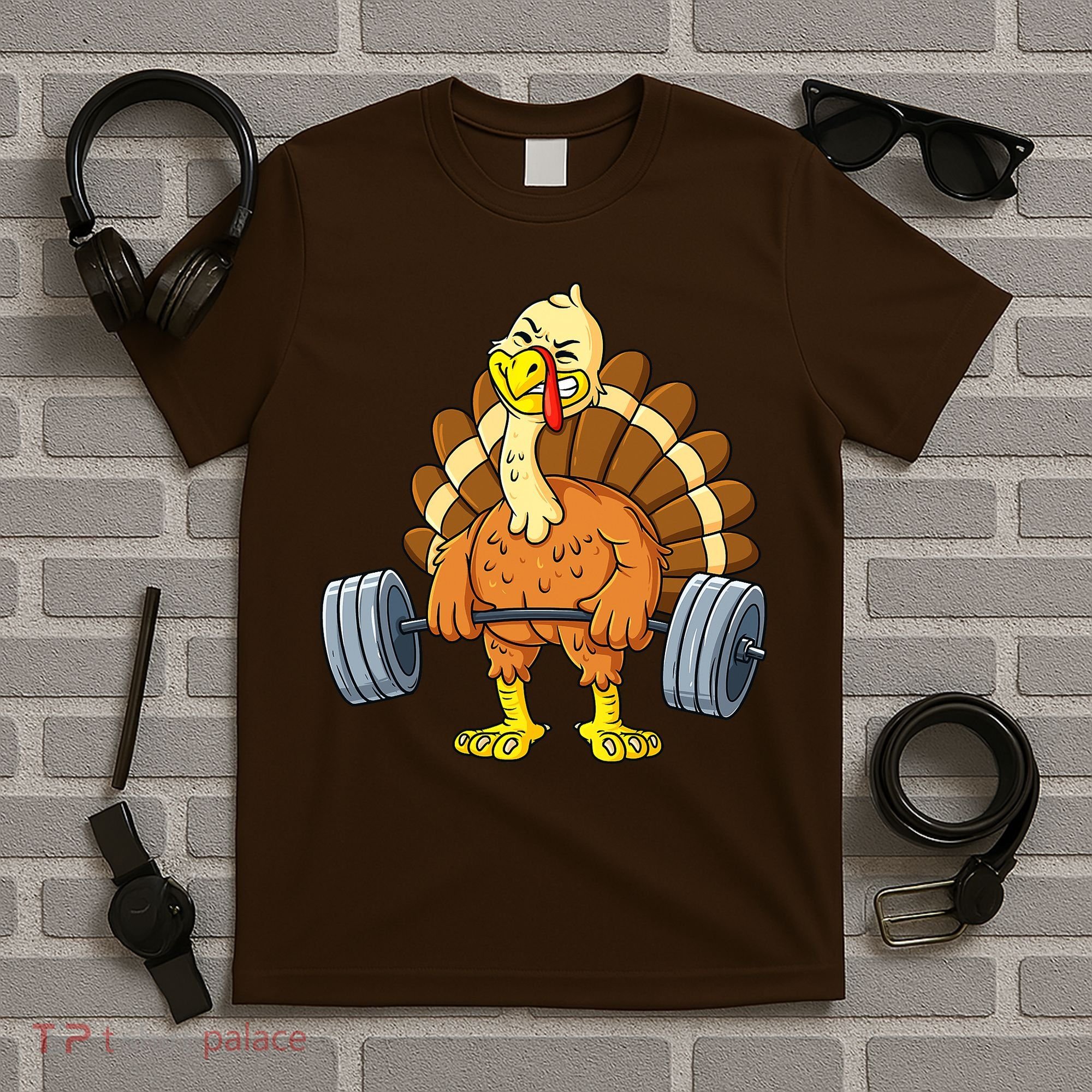Turkey Deadlift Funny Thanksgiving Day Fitness Weightlifting T-Shirt