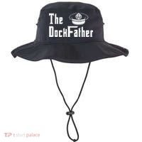 The Dock Father Captain Of The Boat Dad Funny Fathers Day Bucket Hat thumb 0