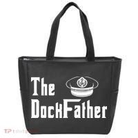The Dock Father Captain Of The Boat Dad Funny Fathers Day Tote Bag thumb 0