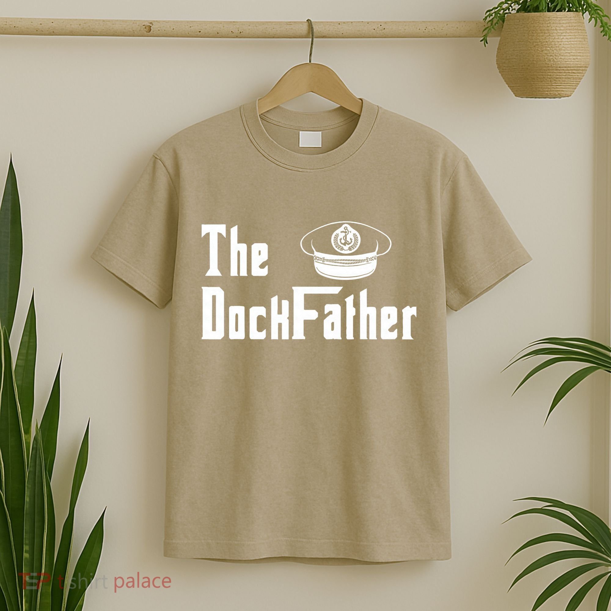 The Dock Father Captain Of The Boat Dad Funny Fathers Day T-Shirt