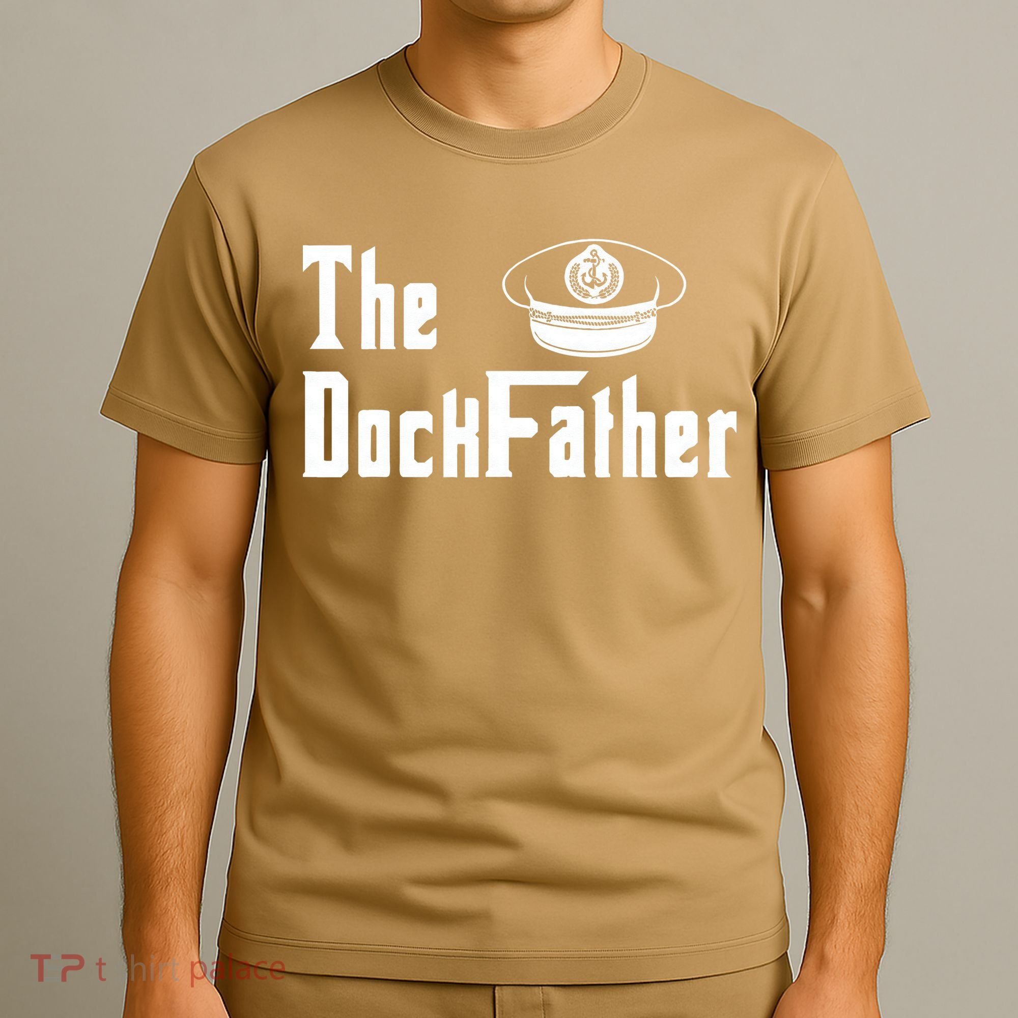 The Dock Father Captain Of The Boat Dad Funny Fathers Day T-Shirt
